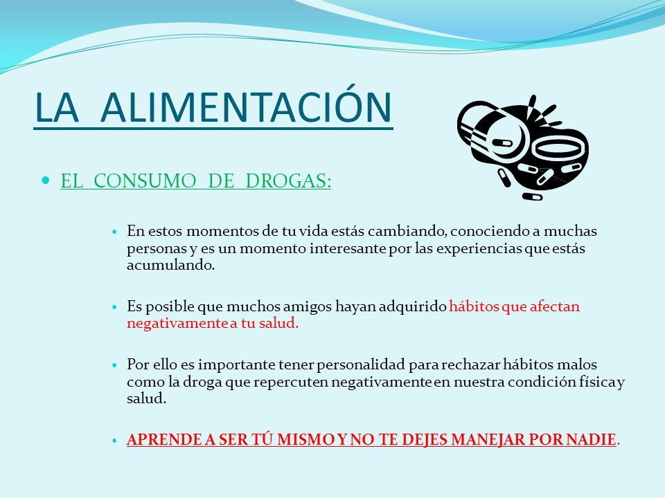 informacion sobre salud alimentacion y drogas